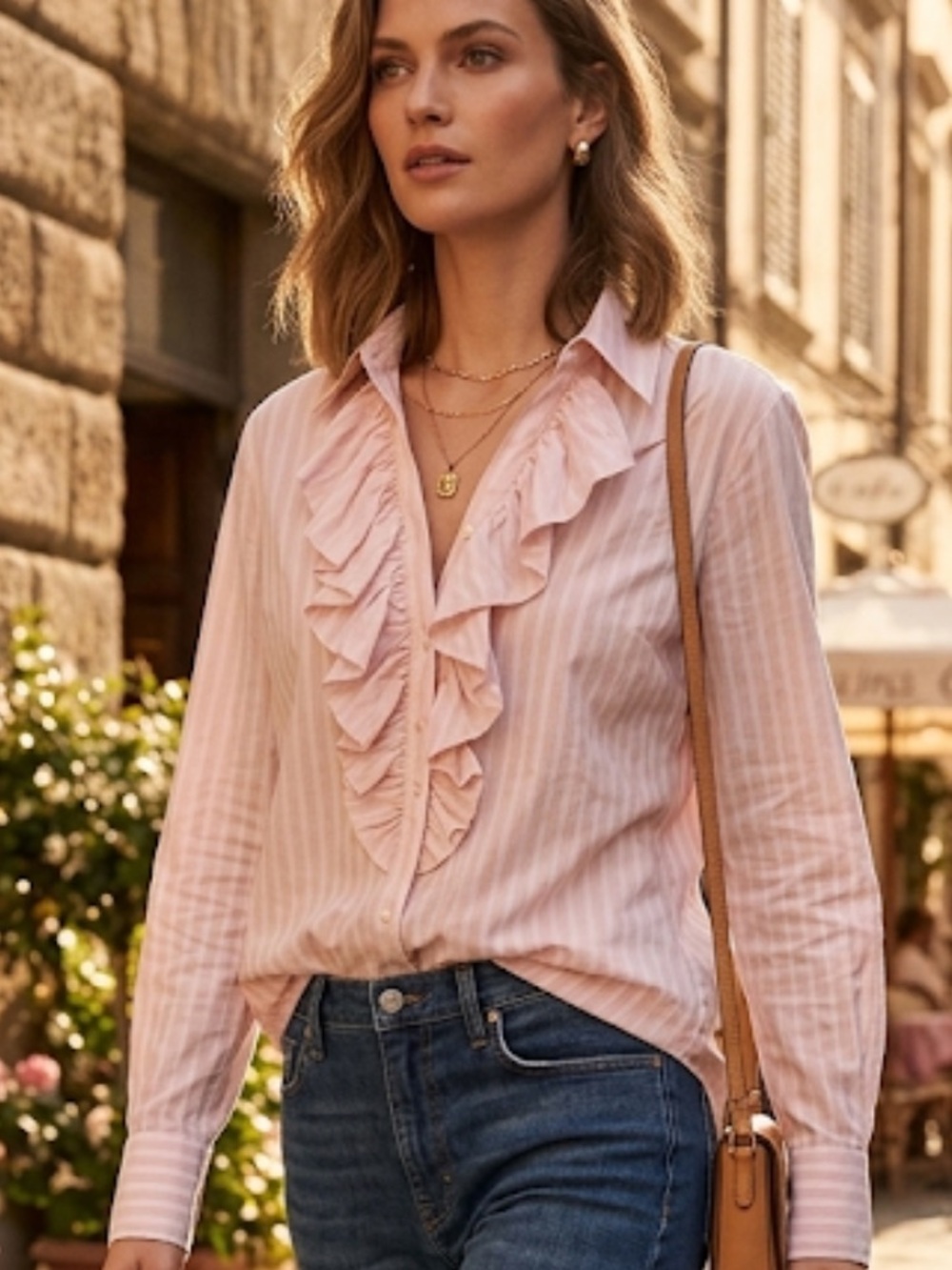 NWT Ralph Lauren Ruffle Blouse(size XL)